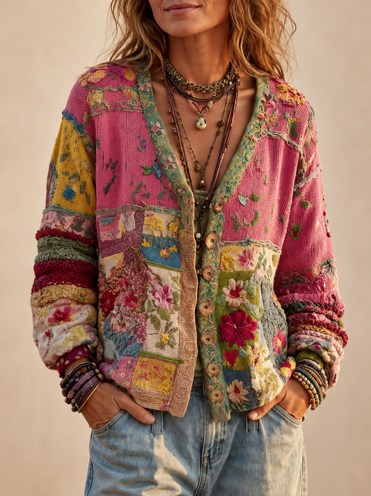 Alina Boho-Strickjacke