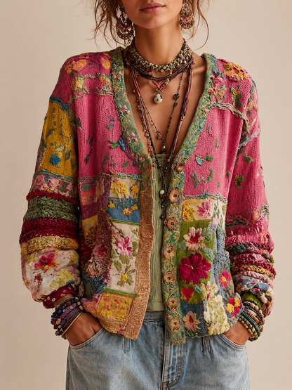 Alina Boho-Strickjacke