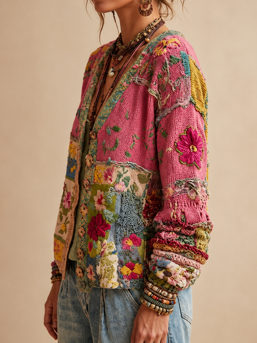 Alina Boho-Strickjacke