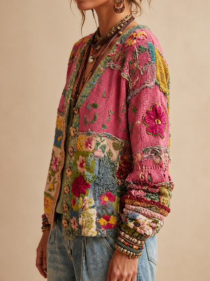 Alina Boho-Strickjacke
