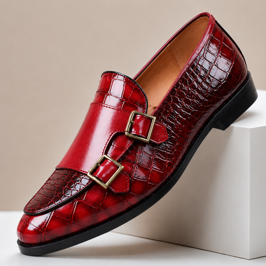 Loafer Kroko-Optik Doppelschnalle