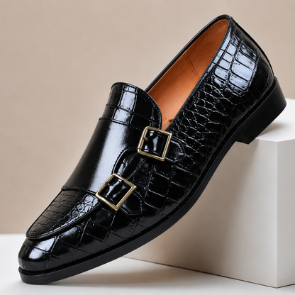 Loafer Kroko-Optik Doppelschnalle