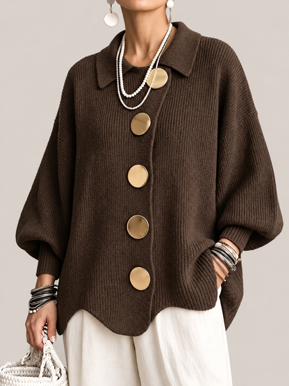 Jana Strickjacke mit Metallknöpfen