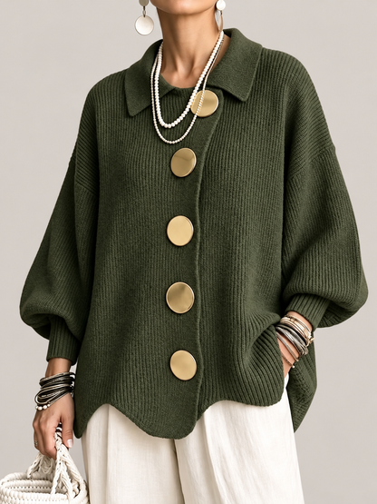 Jana Strickjacke mit Metallknöpfen