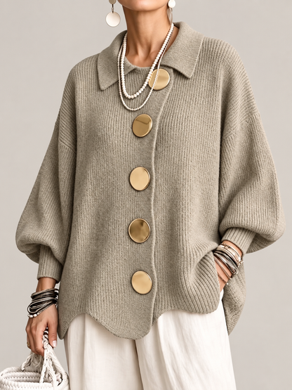Jana Strickjacke mit Metallknöpfen