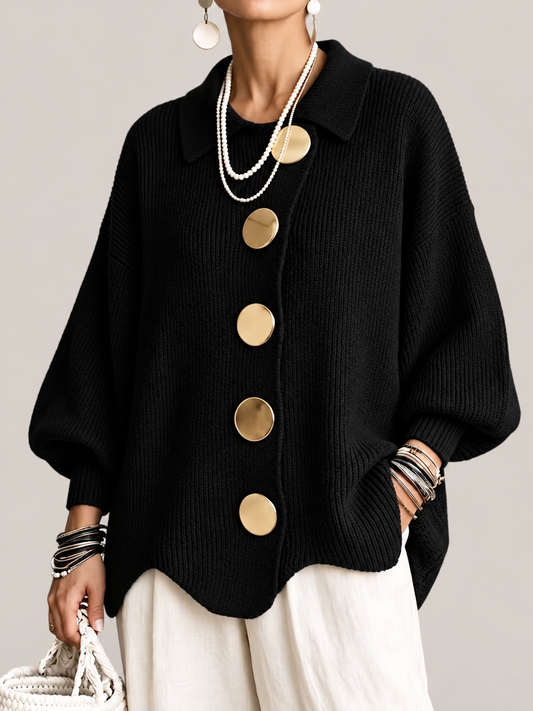 Jana Strickjacke mit Metallknöpfen