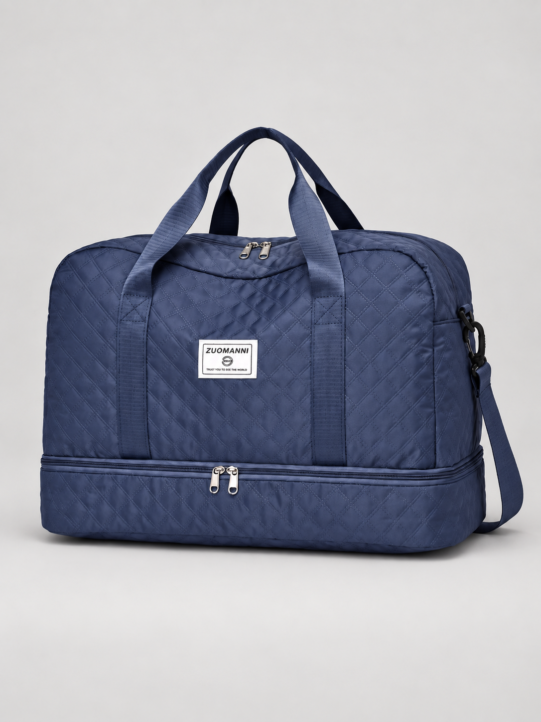 Sascha Grosse Reisetasche mit Rautenmuster