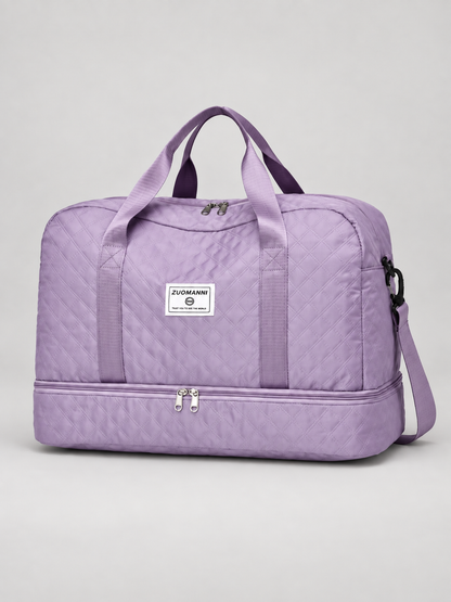 Sascha Grosse Reisetasche mit Rautenmuster