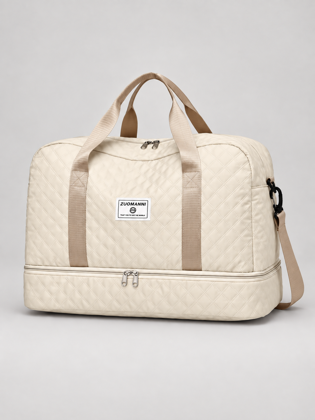 Sascha Grosse Reisetasche mit Rautenmuster