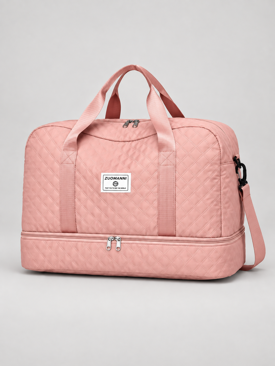 Sascha Grosse Reisetasche mit Rautenmuster