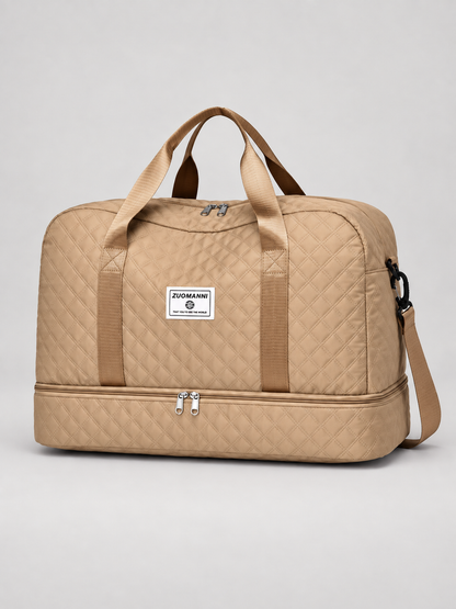 Sascha Grosse Reisetasche mit Rautenmuster