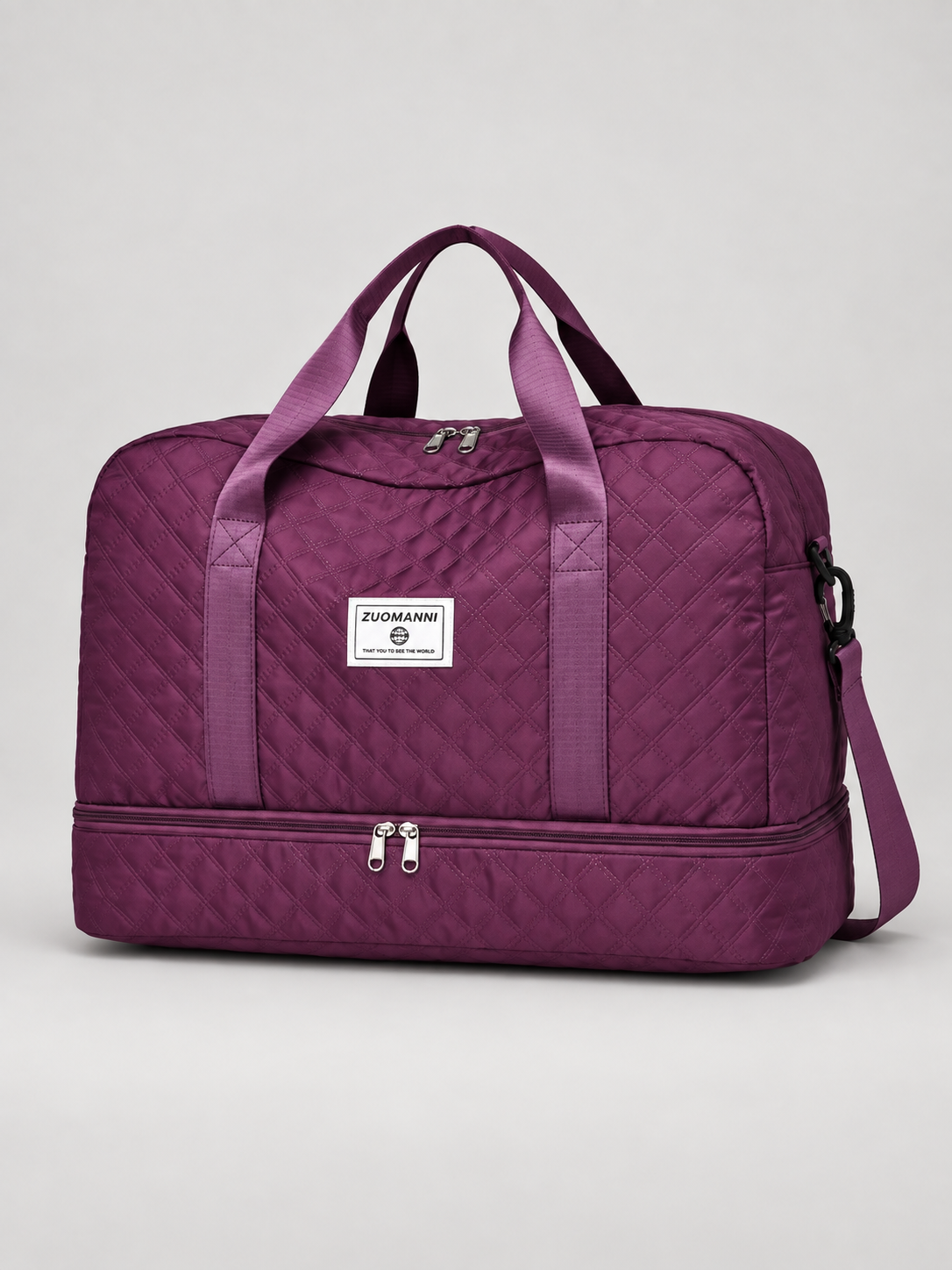 Sascha Grosse Reisetasche mit Rautenmuster