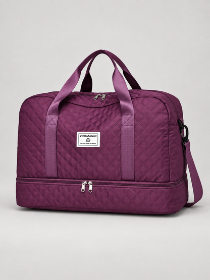 Sascha Grosse Reisetasche mit Rautenmuster