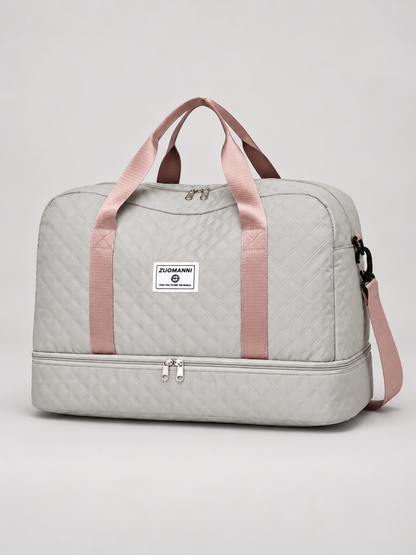 Sascha Grosse Reisetasche mit Rautenmuster