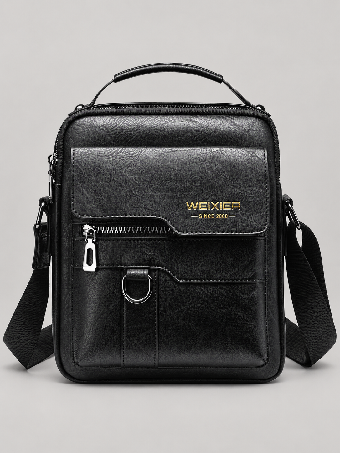 René Vintage-Crossbody-Tasche aus Kunstleder