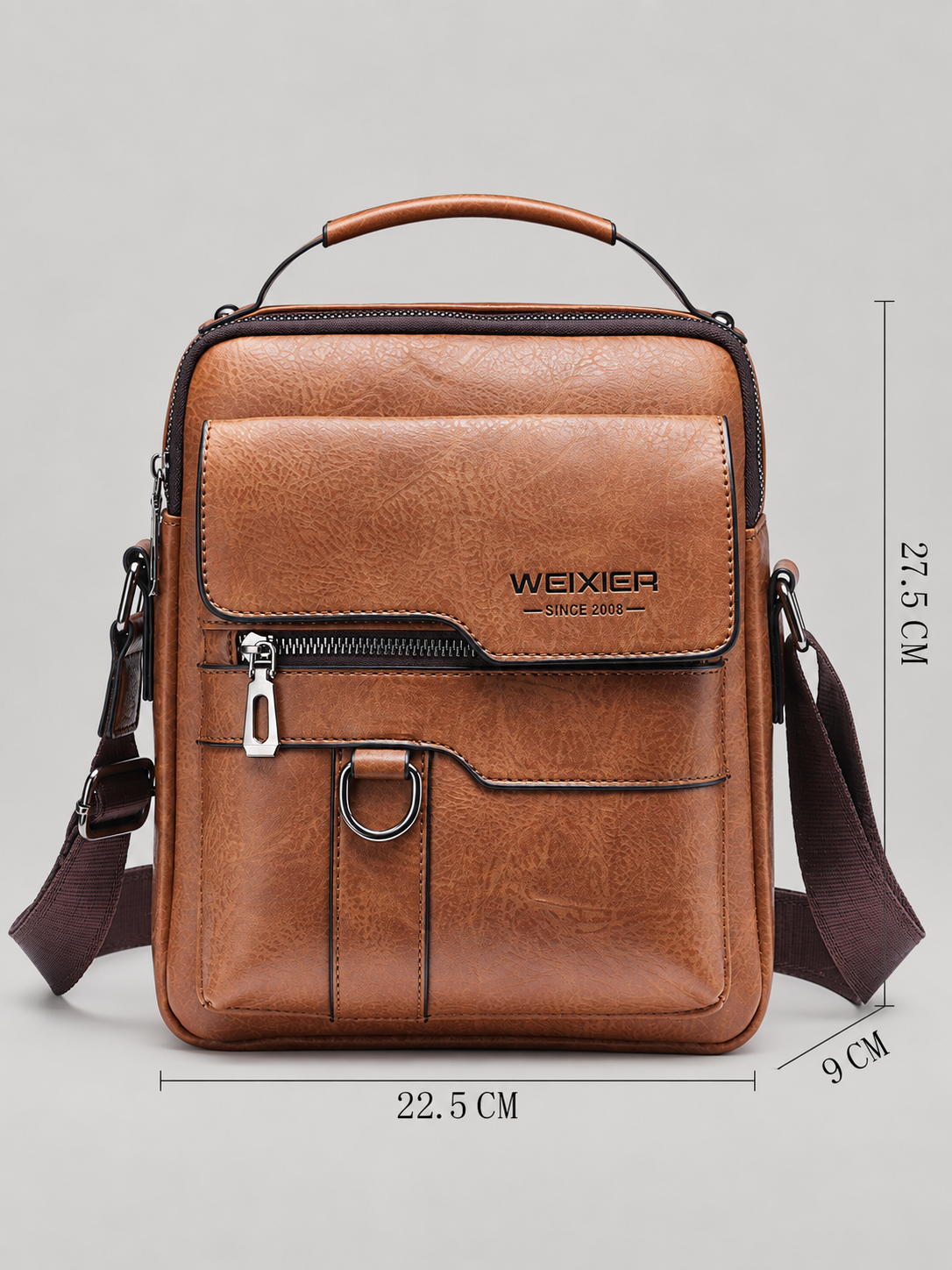 René Vintage-Crossbody-Tasche aus Kunstleder