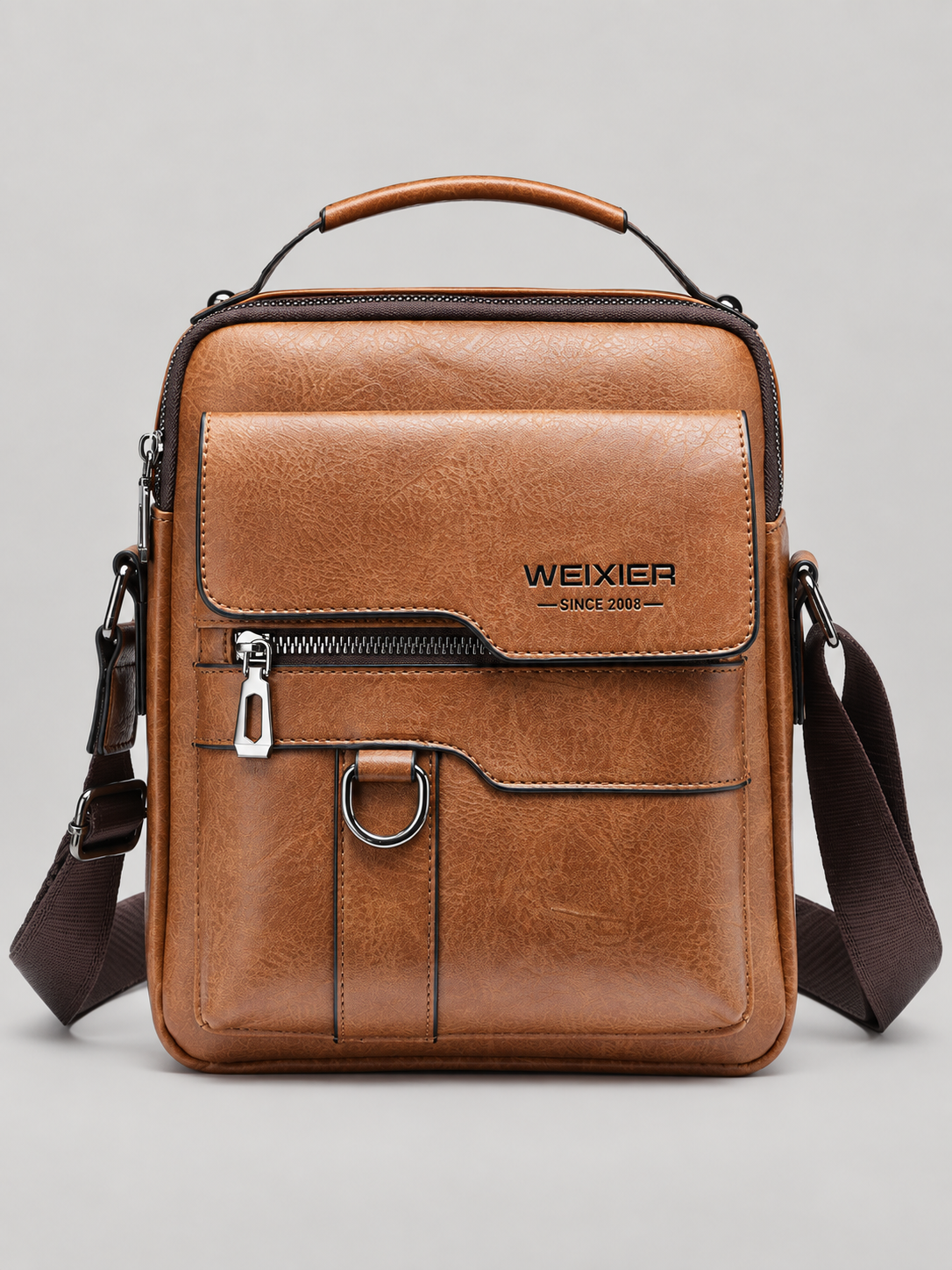 René Vintage-Crossbody-Tasche aus Kunstleder