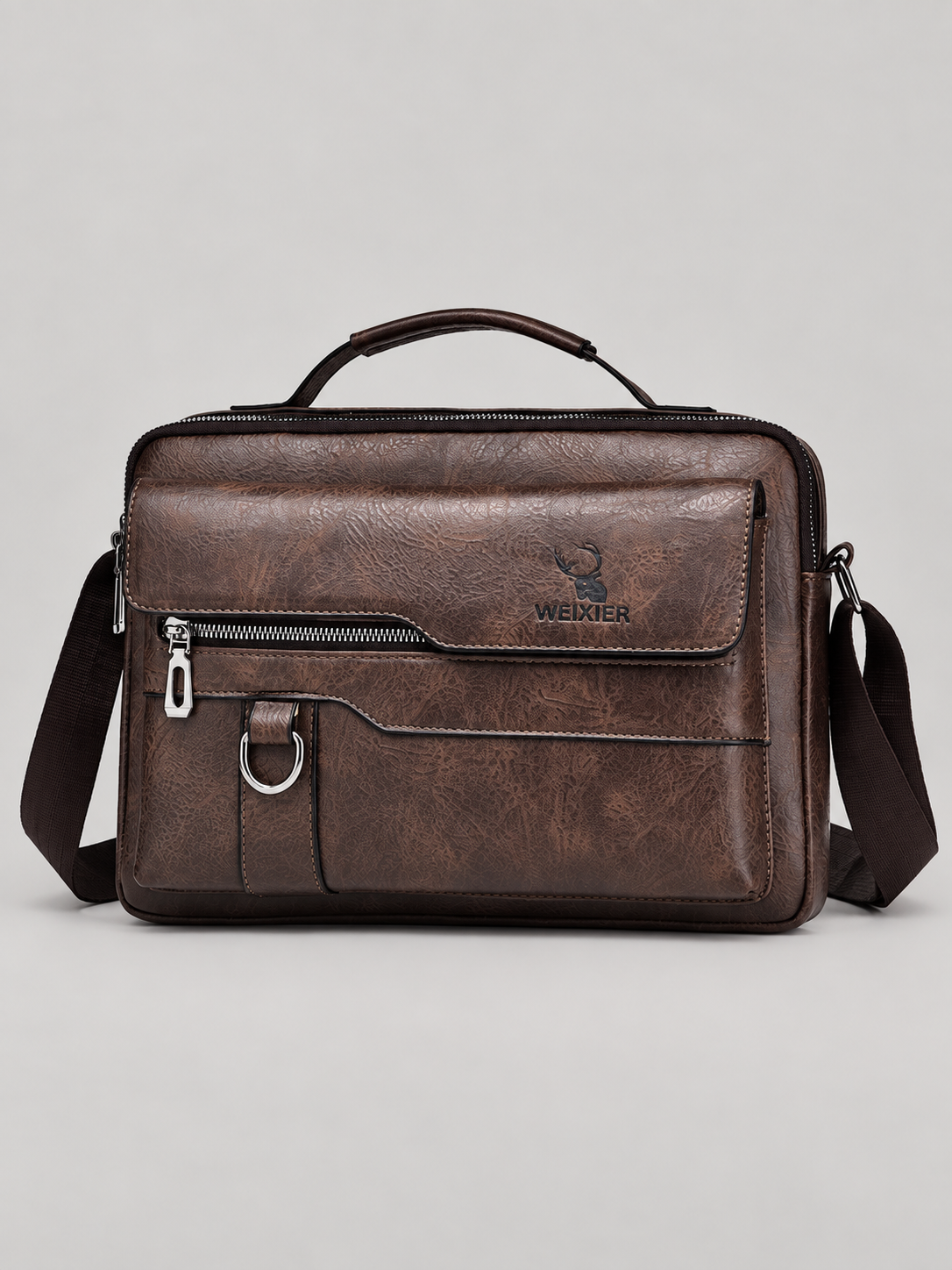 René Vintage-Crossbody-Tasche aus Kunstleder
