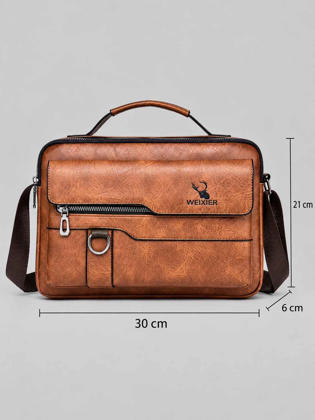 René Vintage-Crossbody-Tasche aus Kunstleder