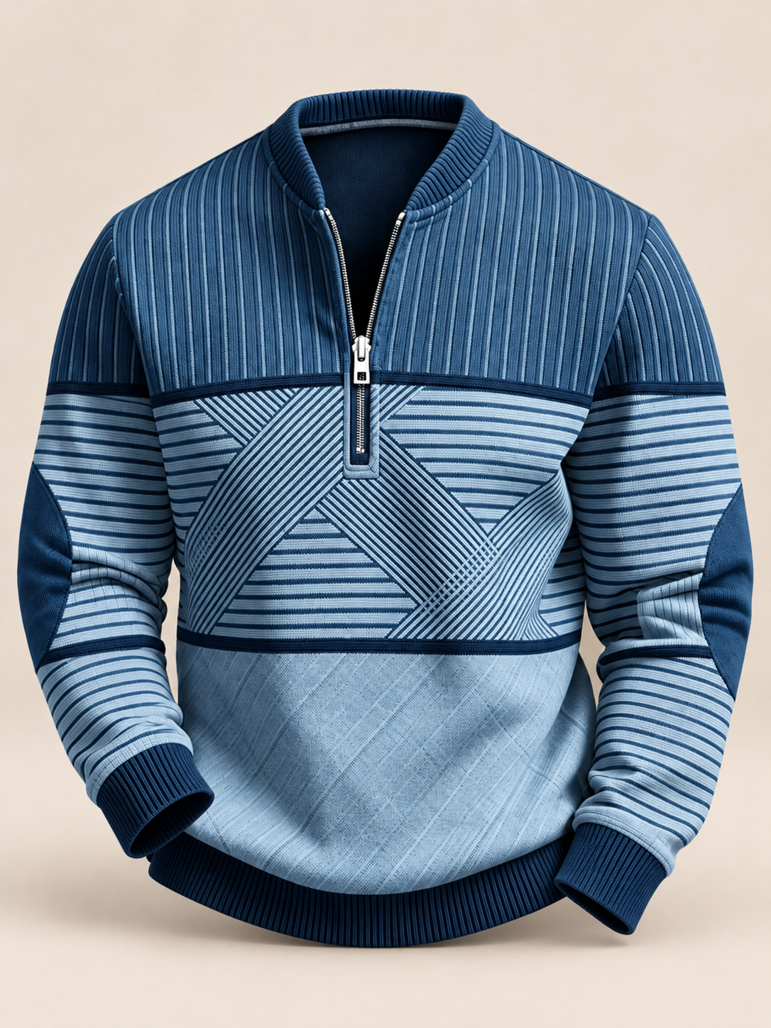 Silvio Herrenpullover mit Halbzip