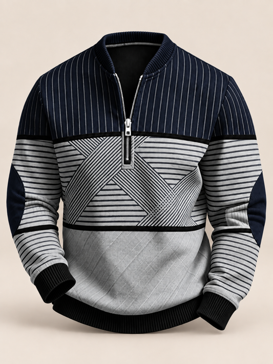 Silvio Herrenpullover mit Halbzip