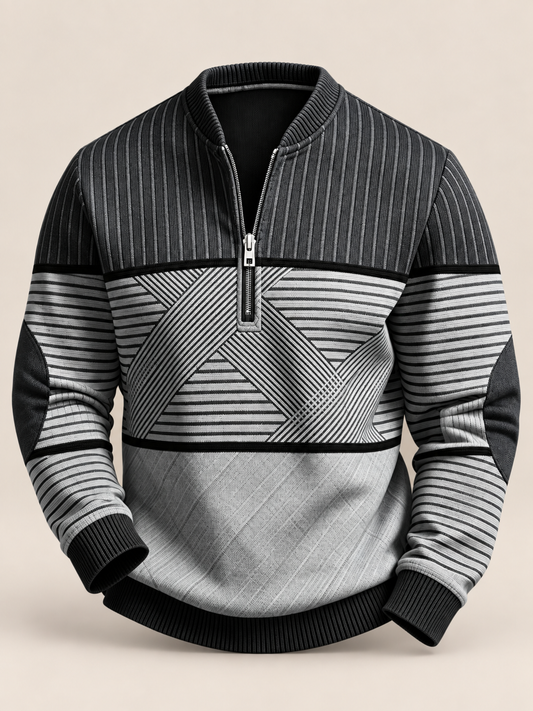Silvio Herrenpullover mit Halbzip