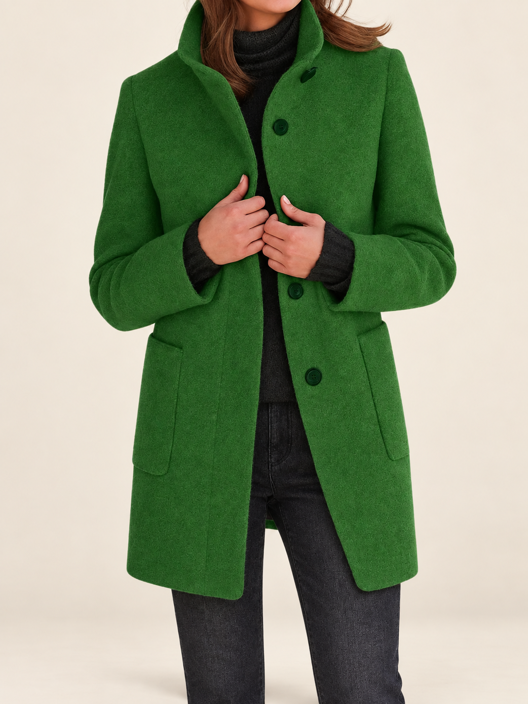 Nora Komfortjacke mit hohem Kragen