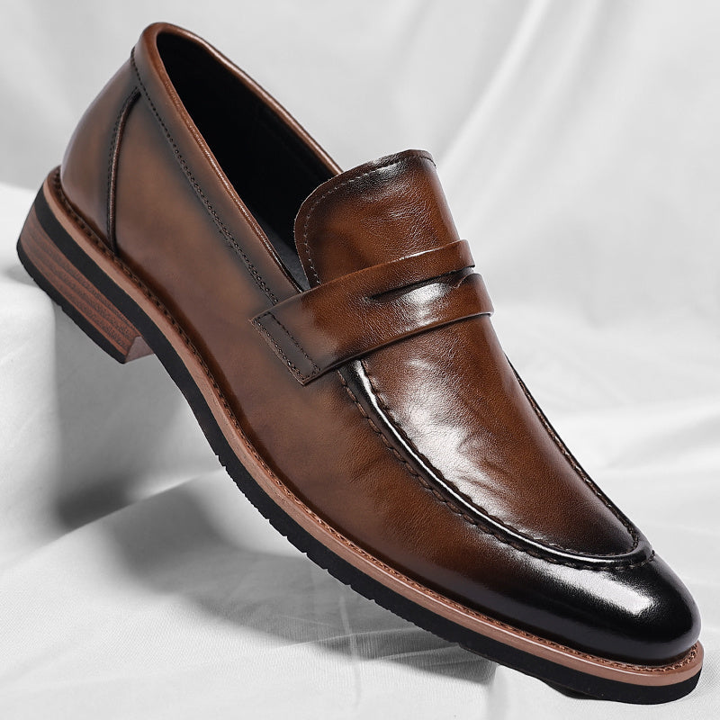 Patinierte Penny-Loafer