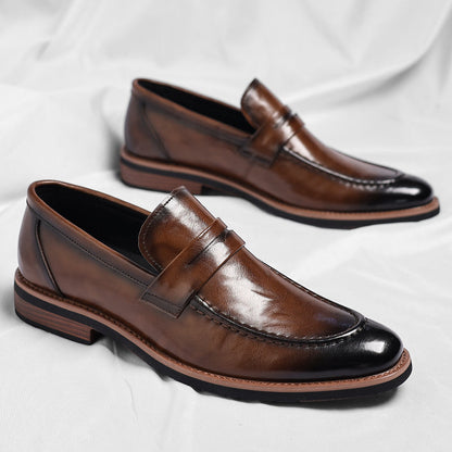 Patinierte Penny-Loafer
