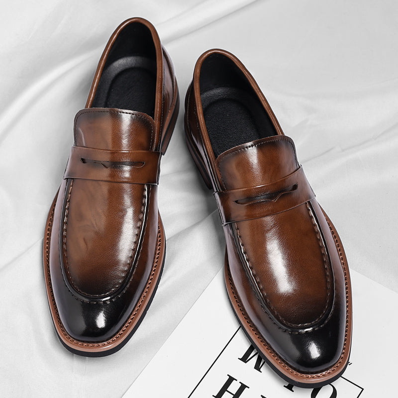 Patinierte Penny-Loafer