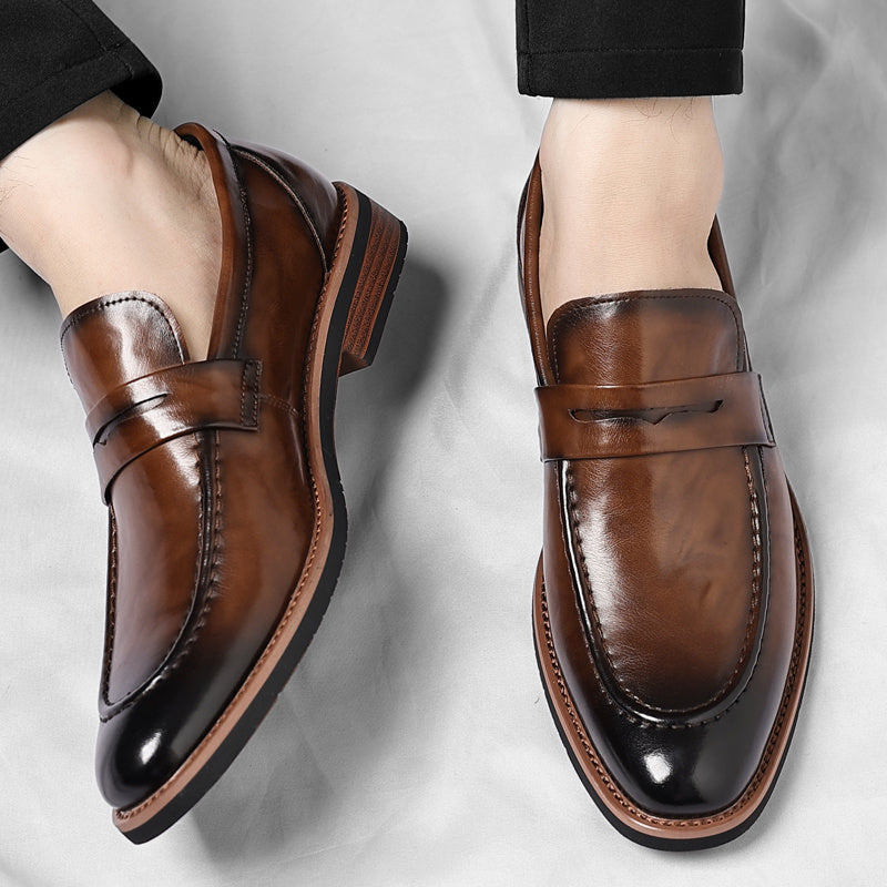 Patinierte Penny-Loafer