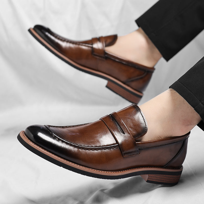 Patinierte Penny-Loafer