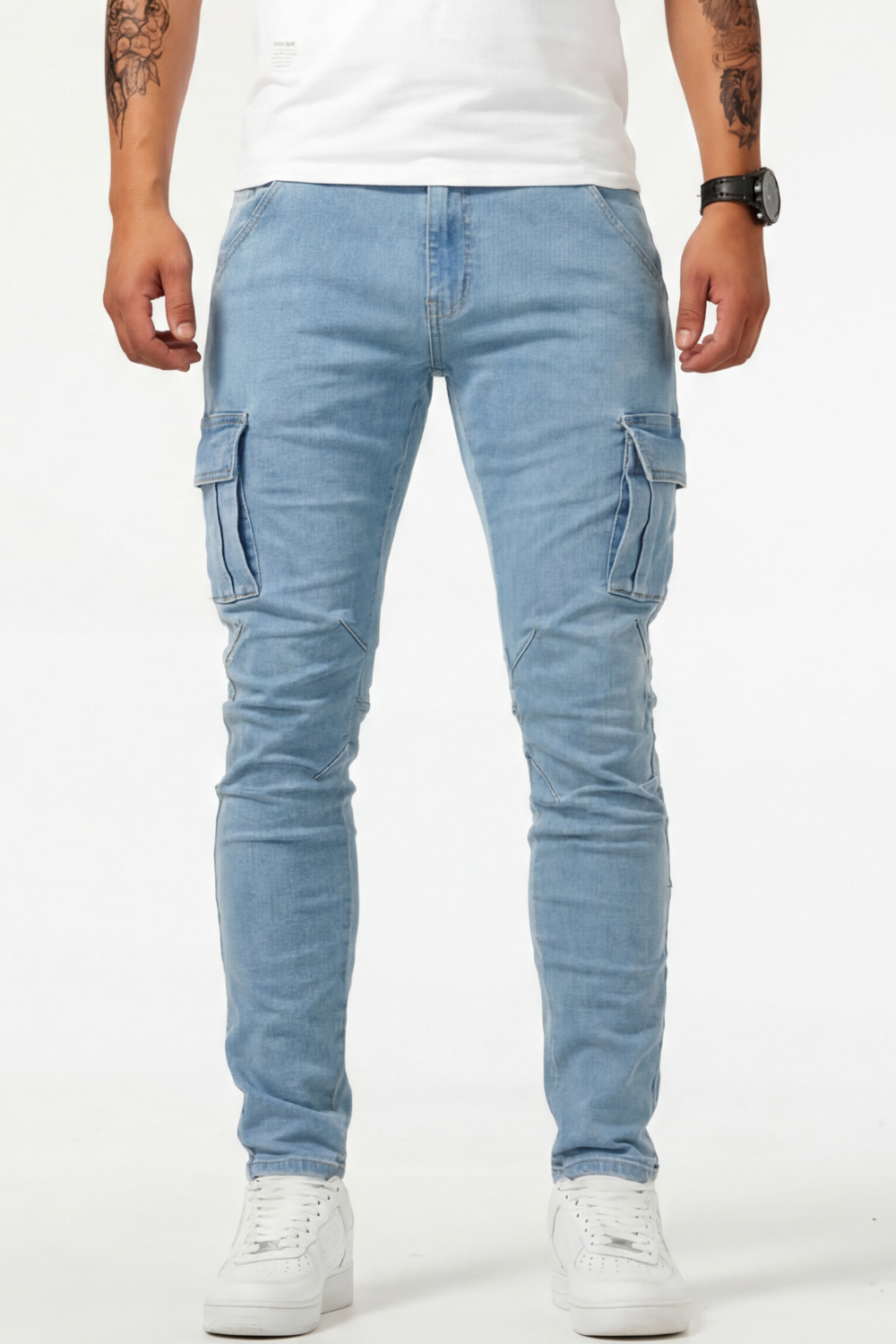 Elastische Cargo Jeans