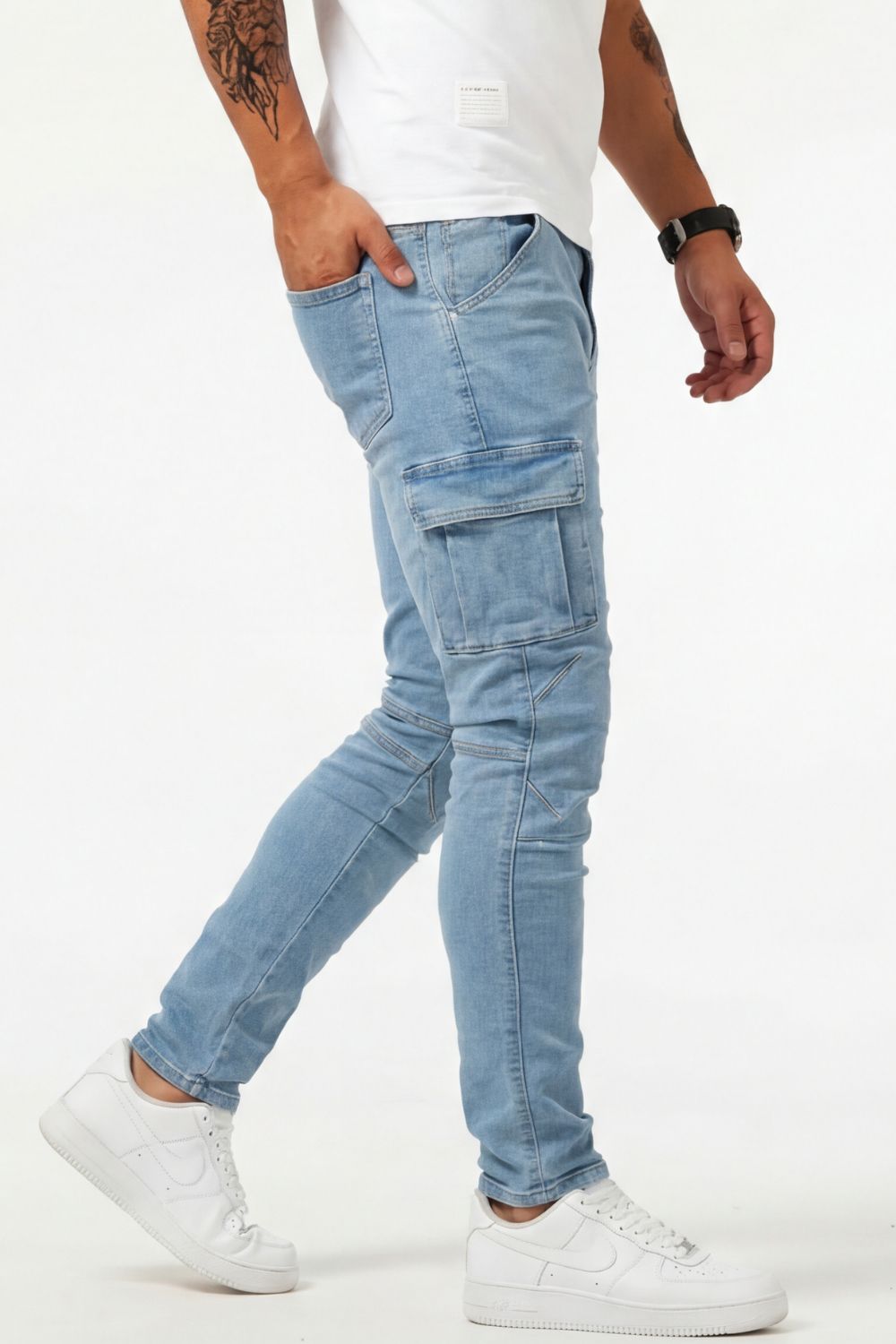 Elastische Cargo Jeans