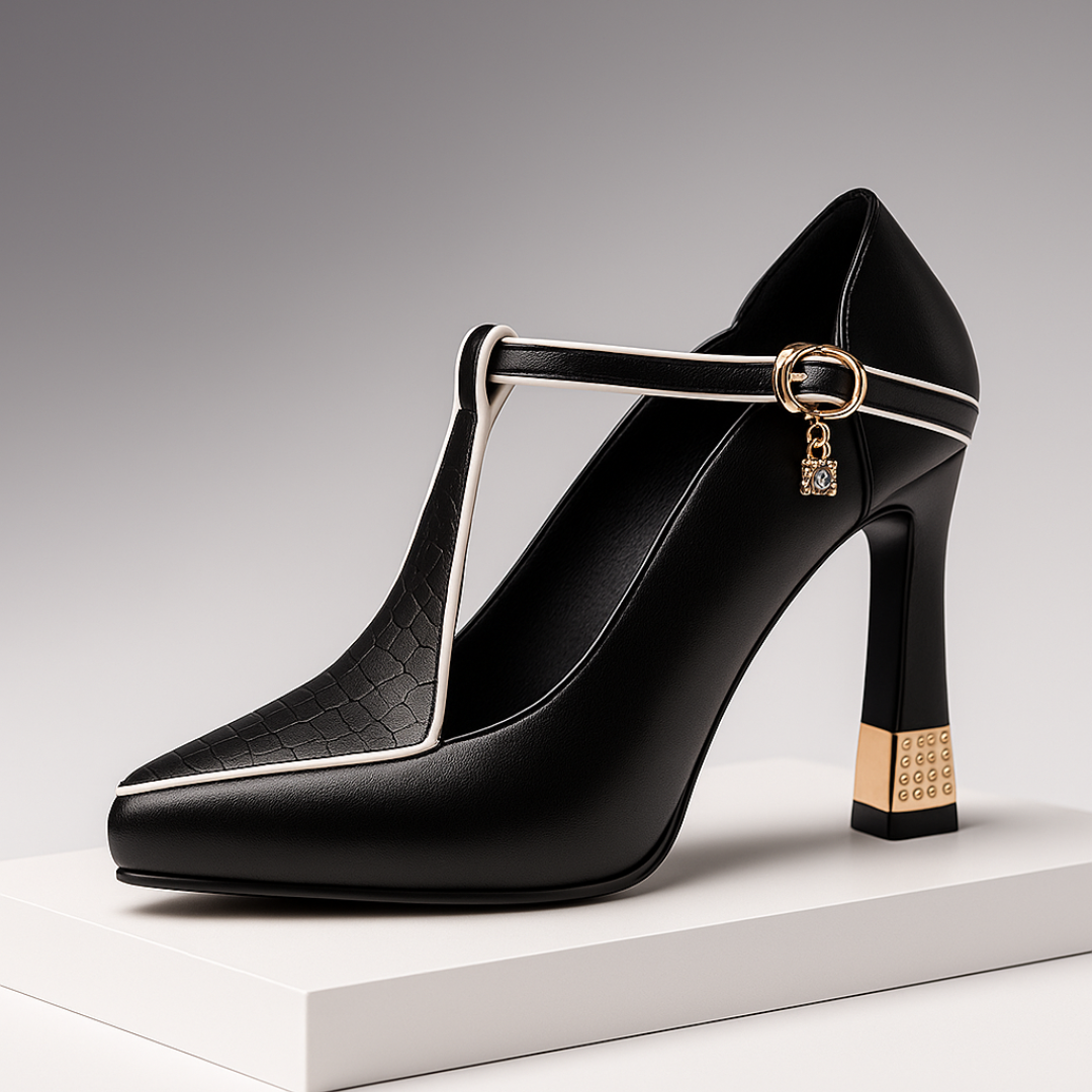 Viv Raffinierte T-Steg-Pumps
