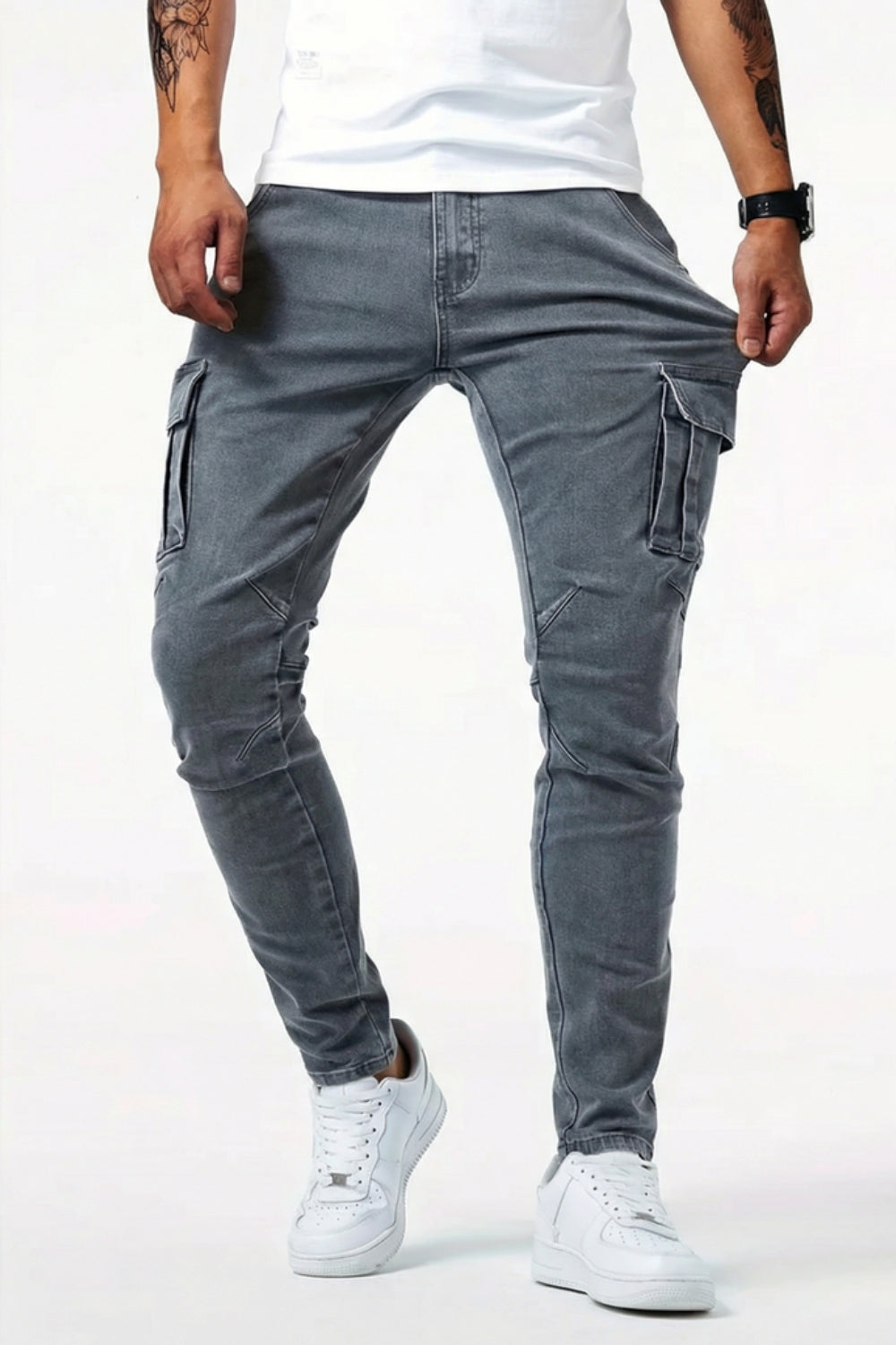 Elastische Cargo Jeans