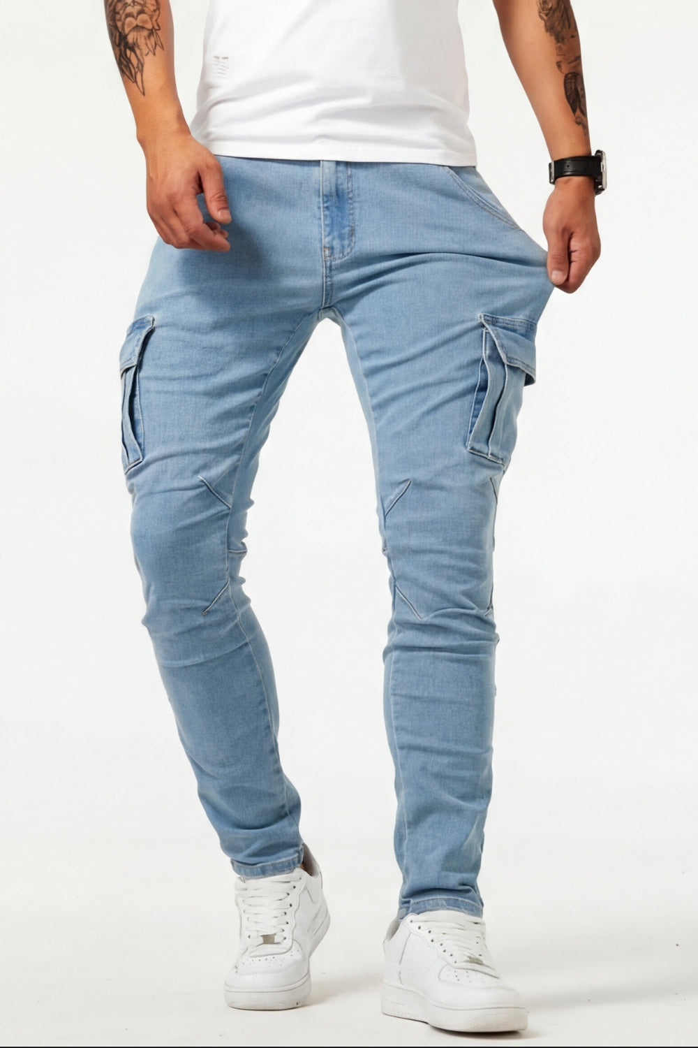 Elastische Cargo Jeans
