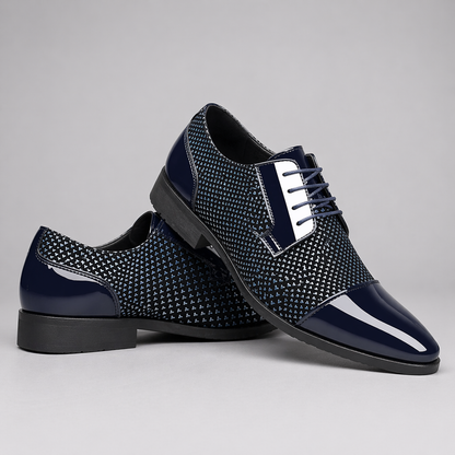 Lackleder-Derby Schuhe