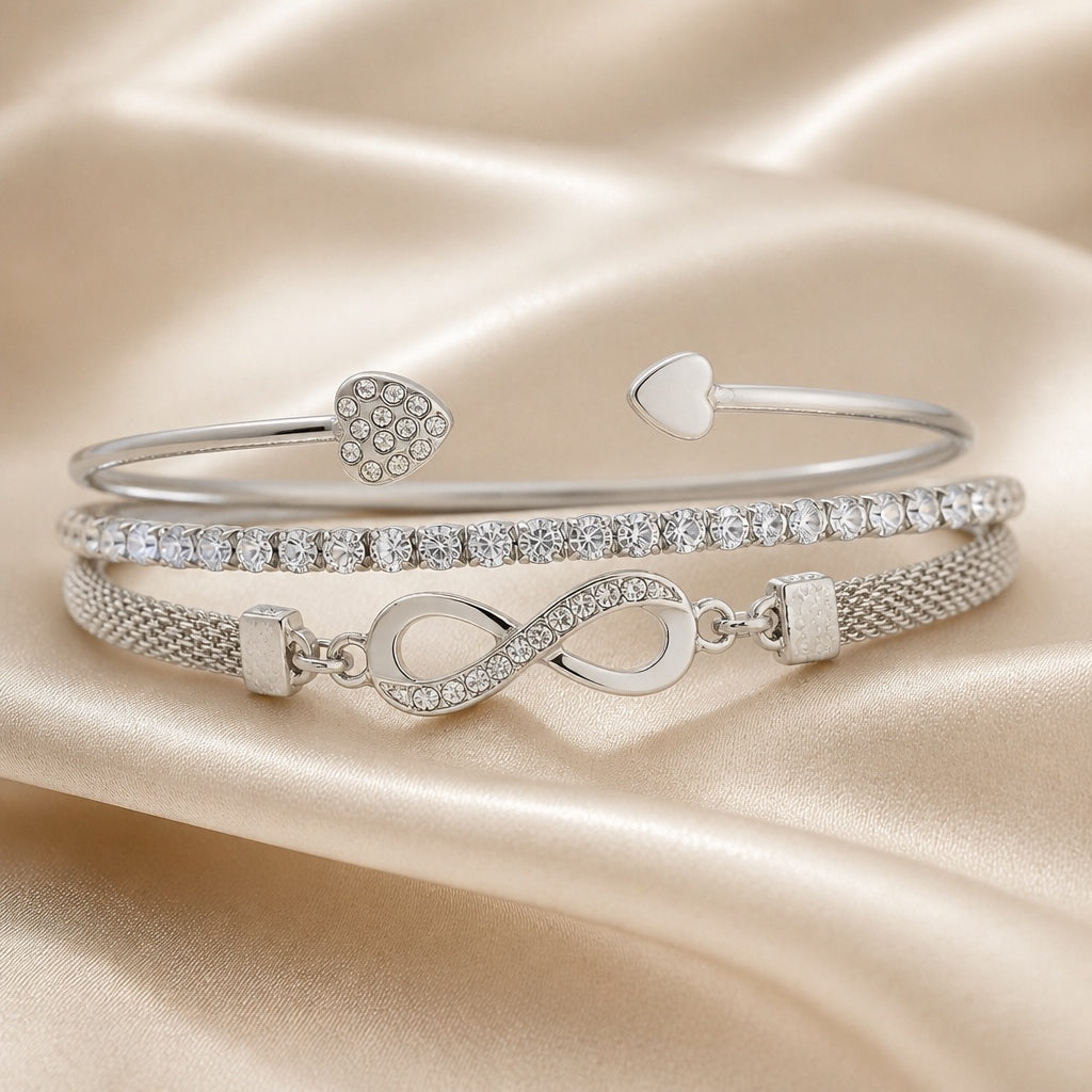 Armband-Set mit Unendlichkeitsmotiv