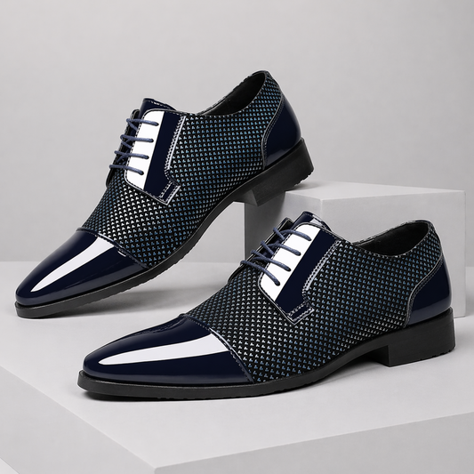 Lackleder-Derby Schuhe