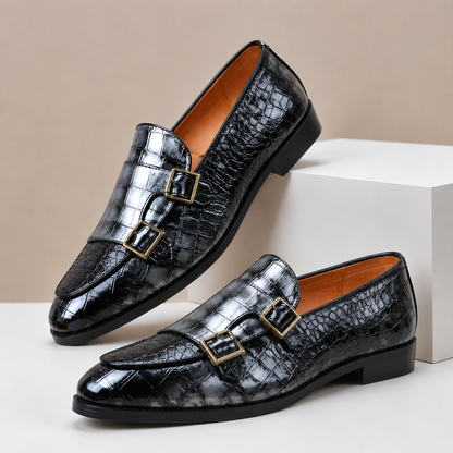 Loafer Kroko-Optik Doppelschnalle