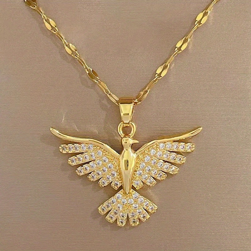 Phoenix-Halskette mit Zirkonia