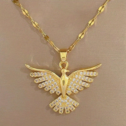 Phoenix-Halskette mit Zirkonia