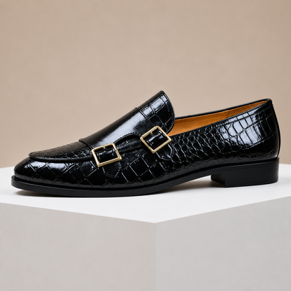 Loafer Kroko-Optik Doppelschnalle