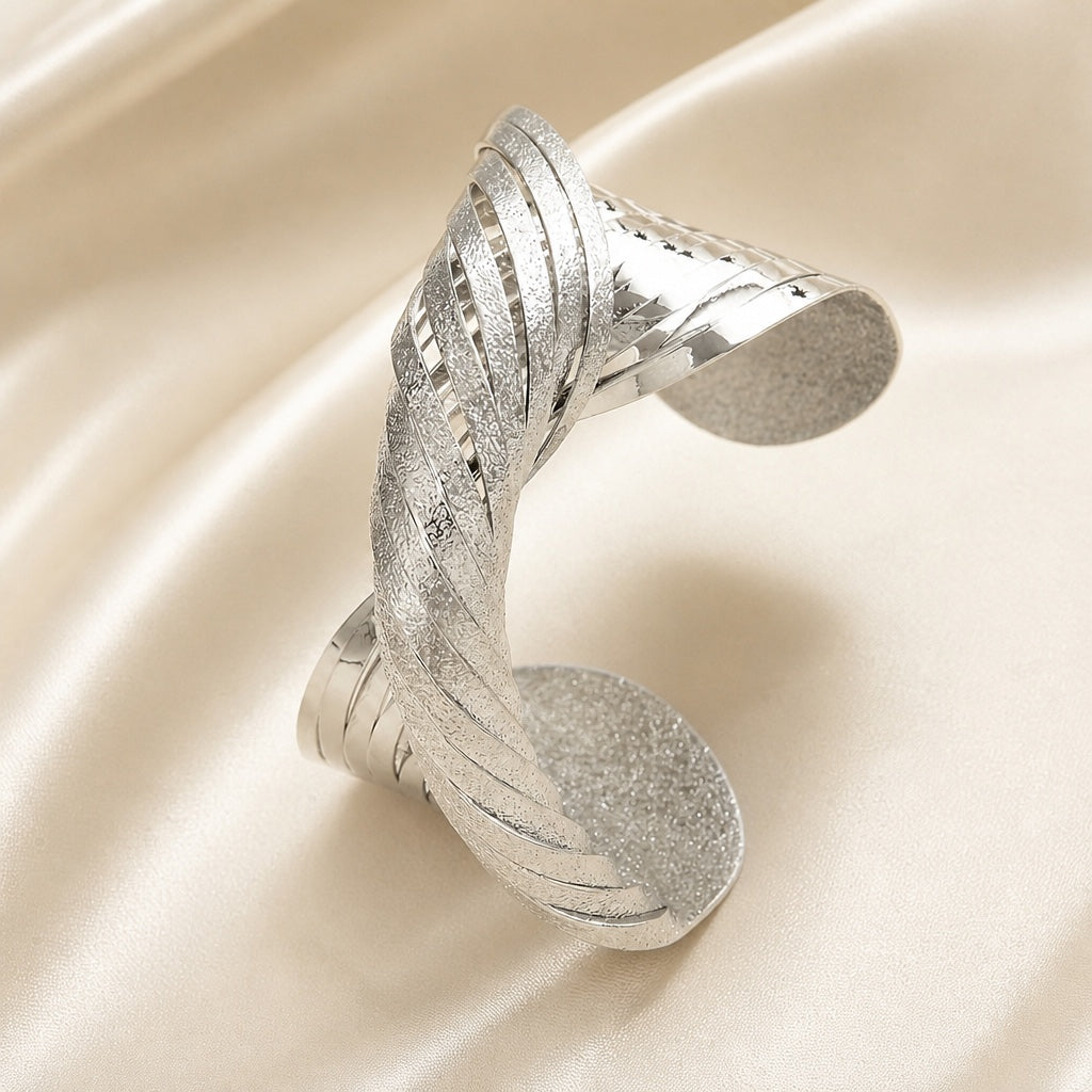 Geflochtenes Armband Weissgold