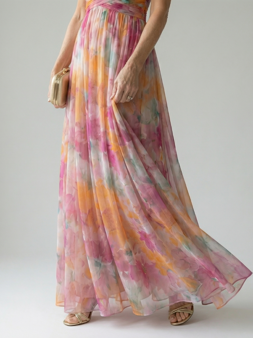 Isel Soft Wrap Maxi Kleid