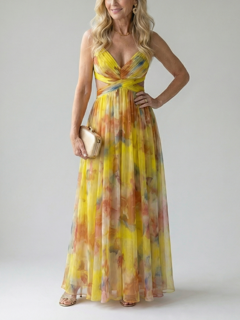 Isel Soft Wrap Maxi Kleid