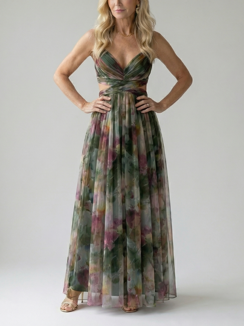 Isel Soft Wrap Maxi Kleid