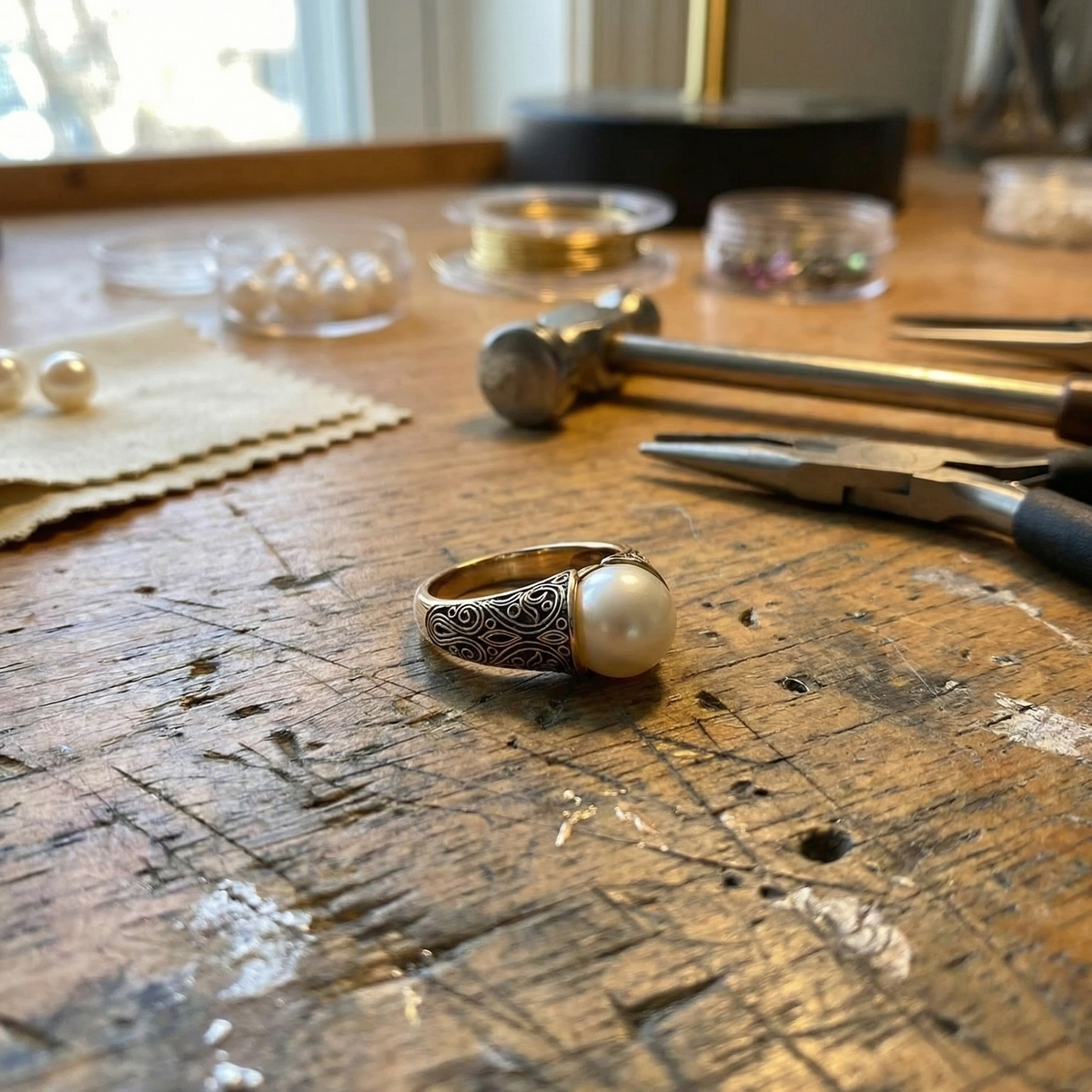 Vintage-Perlenring