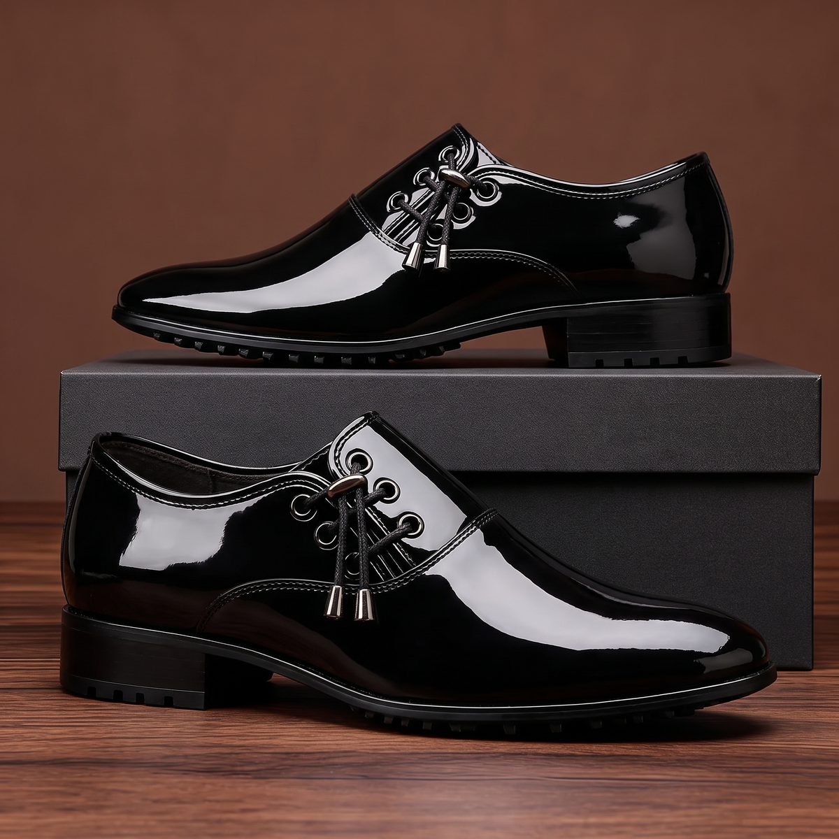 Lackleder-Businessschuhe